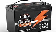 LiTime 12V 100Ah LiFePO4 Battery BCI Group 31 Lithium Battery Built-in 100A BMS, Up to 15000 Deep Cycles, Perfect for RV, Marine, Home Energy Storage