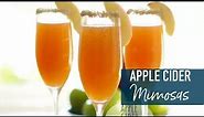 Apple cider mimosas, YUM!
