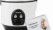 MOOSUM Electric Rice Cooker with One Touch for Asian Japanese Sushi Rice, 10-cup Uncooked/20-cup Cooked, Fast&Convenient Cooker with Steamer, Stainless Steel Housing and Auto Warmer