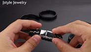Black Leather Bracelets for Men