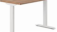 Branch Duo Standing Desk 48 Inches - Adjustable Standing Desk with 20” Range - OLED Control Panel - Frameless Design & Compact Size Suitable for Many Spaces - White Base - Walnut Top