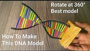 How to make DNA model very easy at home | 3d rotate DNA model ideas for science project DIY