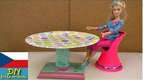 DIY Nábytek pro panenky - kulatý stůl pro Barbie