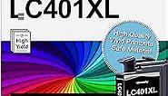 LC401 XL Black LC401 BK Ink Cartridges Compatible for Brother LC401 XL LC401XL BK LC401 Black High Yield to use with Brother MFC-J1010DW MFC-J1012DW MFC-J1170DW Printer (1-Pack, Black)