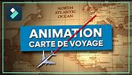 Comment créer une ANIMATION de carte de voyage (Map Animation) || TUTO Montage Filmora