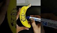 How to draw minions | How to draw a minion | draw minions | drawing on banana | how to draw minion