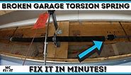 How to Fix a Broken Garage Door Torsion Spring! [Complete Guide]