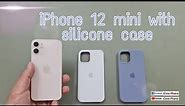 iPhone 12 mini (white) with silicone case | unboxing white & grey silicone for iPhone 12 mini