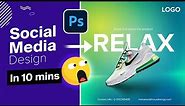 10 mins to create this social media post in Photoshop ✅ | advertising poster