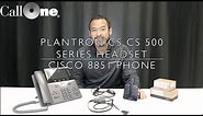 How to connect a Plantronics CS 500 with a Cisco 8851