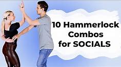 10 BACHATA Hammerlock COMBOS you NEED for SOCIAL | Marius&Elena Bachata Tutorial