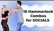 10 BACHATA Hammerlock COMBOS you NEED for SOCIAL | Marius&Elena Bachata Tutorial