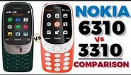 Nokia 6310 vs Nokia 3310 Camparison 2021🔥🔥🌟 #nokia #nokia6300 #nokia6310 #nokia3310 #techshoww