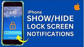 How to Show or Hide Notifications on Lock Screen of iPhone?