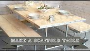 How to Make a Scaffold Table from Poles and Boards using Simple DIY Videos, Tools and Instructions