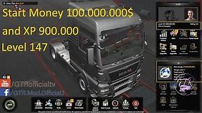 ETS2 [1.34] Mod Start Money 100.000.000$ and XP Download