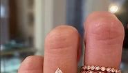Lauren - Classic 14k Rose Gold 1.09ct Pear Diamond Pavé Band Engagement Ring