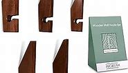 INCREAH Wood Wall Hooks 5 Pack – Wood Hooks for Hanging Heavy Duty - 2 in 1 Coat Hooks Wall Mount for Bag Backpack Hat Clothe and More - Wooden Wall Hooks with Multiple Uses - Modern Wall Hooks
