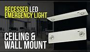EL-RSLIM | LED Recessed Emergency Light | Ceiling and Wall Mount | Adjustable Lamps