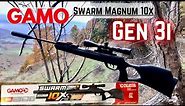 Gamo Swarm Magnum 10X Gen3i .177 cal. Inertia Fed Air Rifle Unboxing/Review! Shoot out to 50 yards!