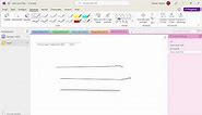 OneNote: i can't draw and adjust a line properly