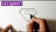 How to draw Superman Logo | Easy Drawing