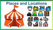 Emoji Meanings Part 25 - Places and Locations | English Vocabulary