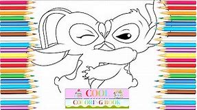 Stitch and Angel Coloring Pages - Cool Coloring Book | How to draw