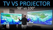 98" TV vs 100" Projector - The Results Will Surprise You!