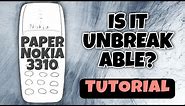 I made Nokia 3310 with Paper then tried to break it! [Origami Phone Tutorial]