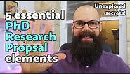 PhD research proposal | 5 *essential* elements to make it AWESOME