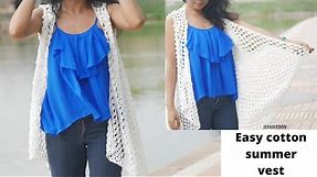 Crochet cotton summer vest pattern