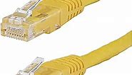 StarTech.com Cat6 Ethernet Cable - 7 ft - Yellow - Patch Cable - Molded Cat6 Cable - Short Network Cable - Ethernet Cord - Cat 6 Cable - 7ft (C6PATCH7YL)
