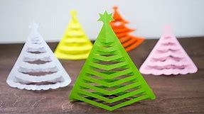 Easy Paper Christmas Tree | How to make Paper Christmas Tree | Xmas Tree Crafts