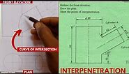 INTERPRETATION, Interpenetration in technical drawing.