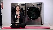 LG 24 in. W 2.4 Cu. Ft. Compact Stackable SMART Front Load Washer in White with Steam and AI Fabric Sensor / Smart Pairing WM1455HWA