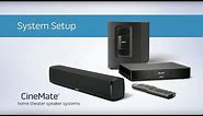 Bose CineMate Home Theater Speaker Systems - System Setup