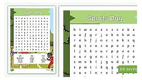 Sports Day Word Search