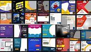 174 + Social Media Banners Ads Ultimate Bundle in PSD & AI Photoshop Tutorial