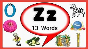 Z words for kids/ Words start with letter Z/Z letter words/Z words/Z for words/Alphabet Z