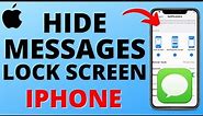 How to Hide Text Messages on iPhone Lock Screen - Hide Message Content