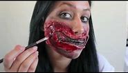 Zombie Mouth Halloween Makeup Tutorial -- The Walking Dead Inspired