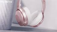 Active Noise Canceling Headphones, Pink Wireless Headphones w/Mics, 45H Playtime USB-C Fast Charge, Deep Bass, BT 5.0, Connect to 2 Device, Stylish Design for Girls Women Boys TV PC Home Office