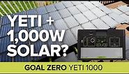 1,000 watts of solar panels charging a Goal Zero Yeti 1000: what is the max solar input?