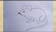 how to draw rat drawing easy step by step@Kids Drawing Talent