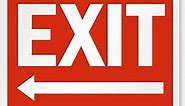 "Exit" Sign with Left Arrow by SmartSign | 10" x 14" Plastic