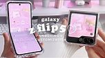samsung galaxy z flip 5 unboxing + customization 🎀🐻‍❄️ | cute & aesthetic android theme tutorial ✨