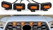 Seven Sparta Upgraded 4 PCS Grill Lights Compatible with 2020-2023 Toyota Tacoma Off Road & Sport OEM Grille Aftermarket Grille Light with Two Fuse Adaptors