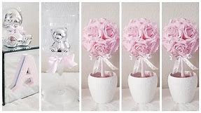 DIY | 3 QUICK AND EASY BABY SHOWER CENTERPIECES | 3 INEXPENSIVE DIYS