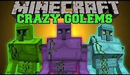 Minecraft: CRAZY GOLEMS (HUGE GOLEMS, TONS OF WEAPONS AND ARMOR) Crazy Ores Mod Showcase